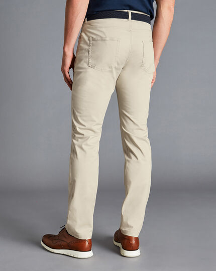 5-Pocket-Hose aus Stretch-Baumwolle - Cremefarben