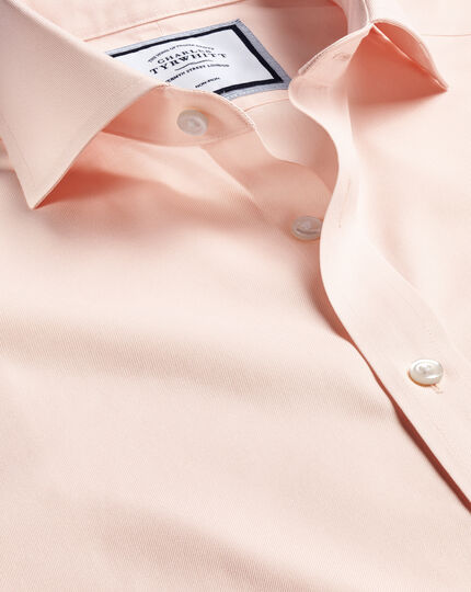 Cutaway Collar Non-Iron Twill Shirt - Peach