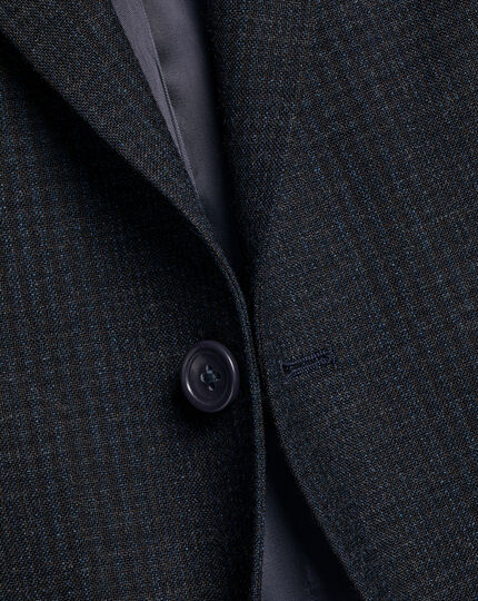 Wool Check Jacket - Denim Blue