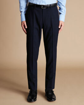 Ultimate Performance Prince Of Wales Suit Trousers - Navy