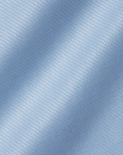 Semi-Spread Collar Egyptian Cotton Hampton Weave Shirt - Sky Blue