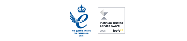 Our partners The Queen's Awards for Enterprise 2016, England Rugby, King's Trust, Fulham Football Club, New York Jets American Football Club, Feefo Platinum Trusted Service Award 
