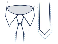 Slim tie fit illustration