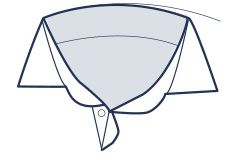 Casual cutaway collar illustration