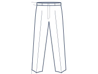 Classic fit flat trousers illustration