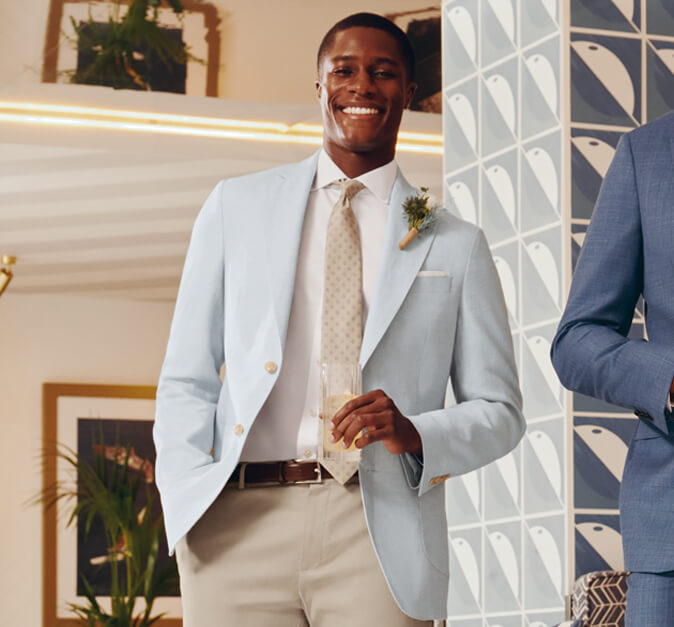 sachin and babi light blue dress Cocktail Attire For Men main image 0
