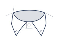 Button-down collar illustration