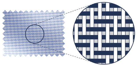 Puppytooth weave shirt illustration