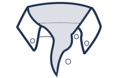 Button-down collar illustration