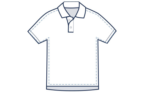 Classic fit polo illustration