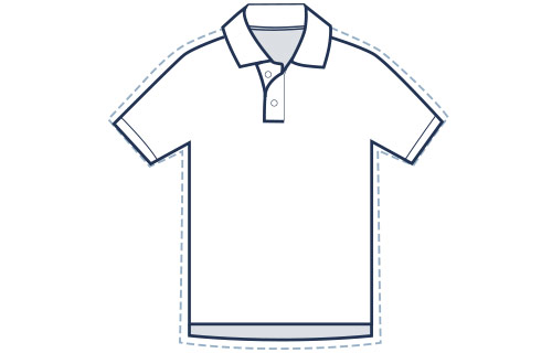 Slim fit polo illustration