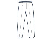 Slim fit flat front trousers illustration