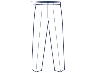 Slim fit flat trousers illustration