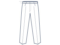 Classic fit single pleat trousers illustration