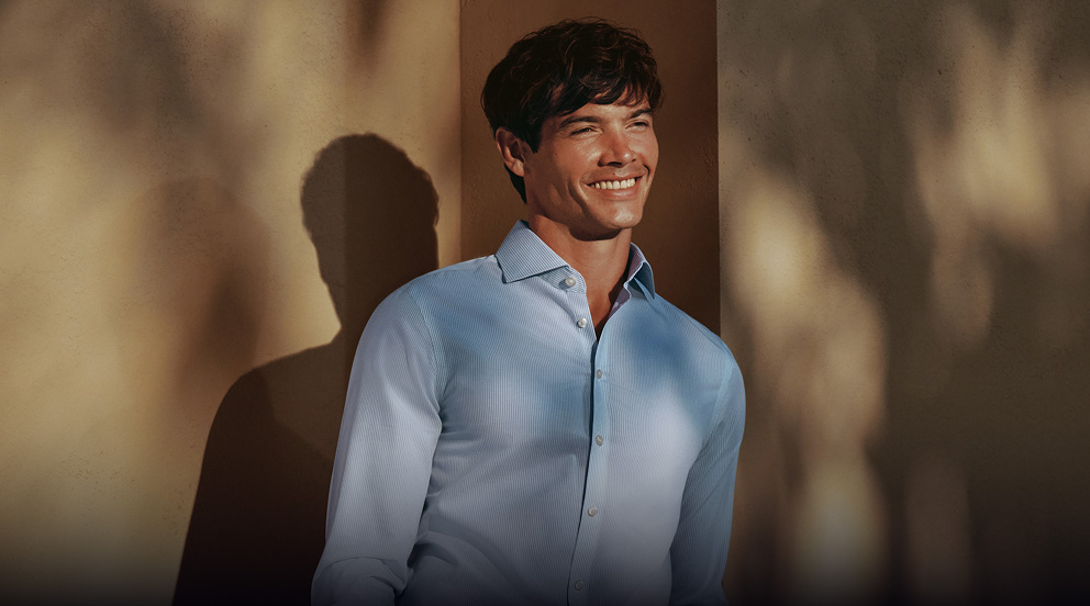 Short Sleeve Pure Linen Shirt - Sky Blue