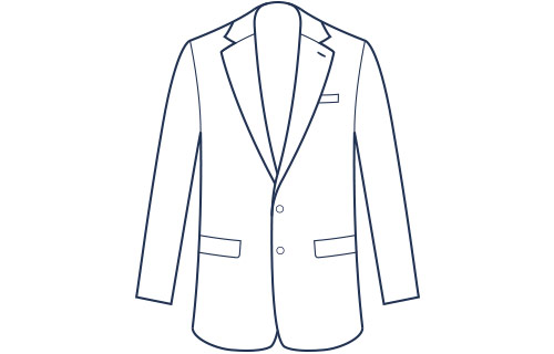 Classic Fit Anzug-Sakko mit spitzem Reverskragen Abbildung