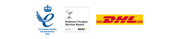Our partners The Queen's Awards for Enterprise 2016, England Rugby, King's Trust, Fulham Football Club, New York Jets American Football Club, Feefo Platinum Trusted Service Award 
