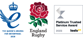 The Queen's Awards for Enterprise 2016, England Rugby and Feefo Platinum Trusted Service Award 