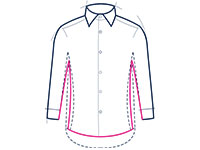Formal slim fit shirt illustration 