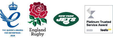 The Queen's Awards for Enterprise 2016, England Rugby and Feefo Platinum Trusted Service Award 
