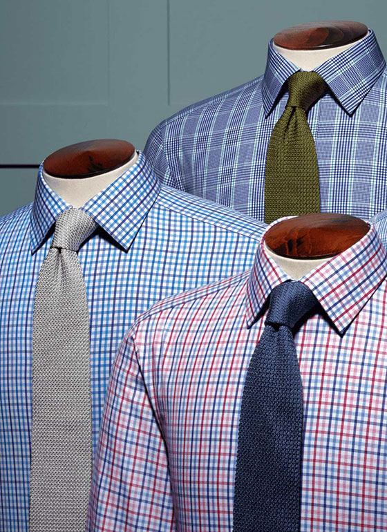 checked poplin shirts