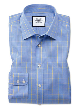 Non-iron Prince of Wales shirt