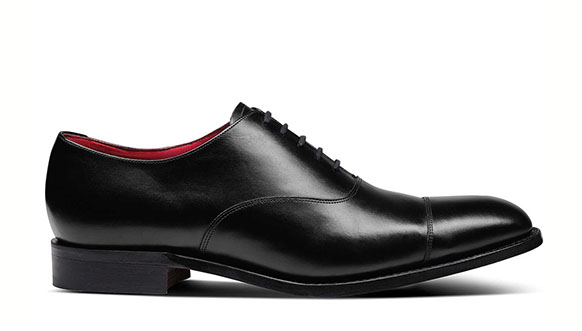 Heathcote Oxford-Schuh mit Zehenkappe aus Kalbsleder in Schwarz