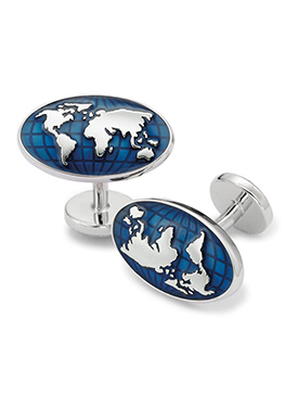 WORLD MAP CUFFLINKS
