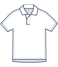 Classic fit polo illustration