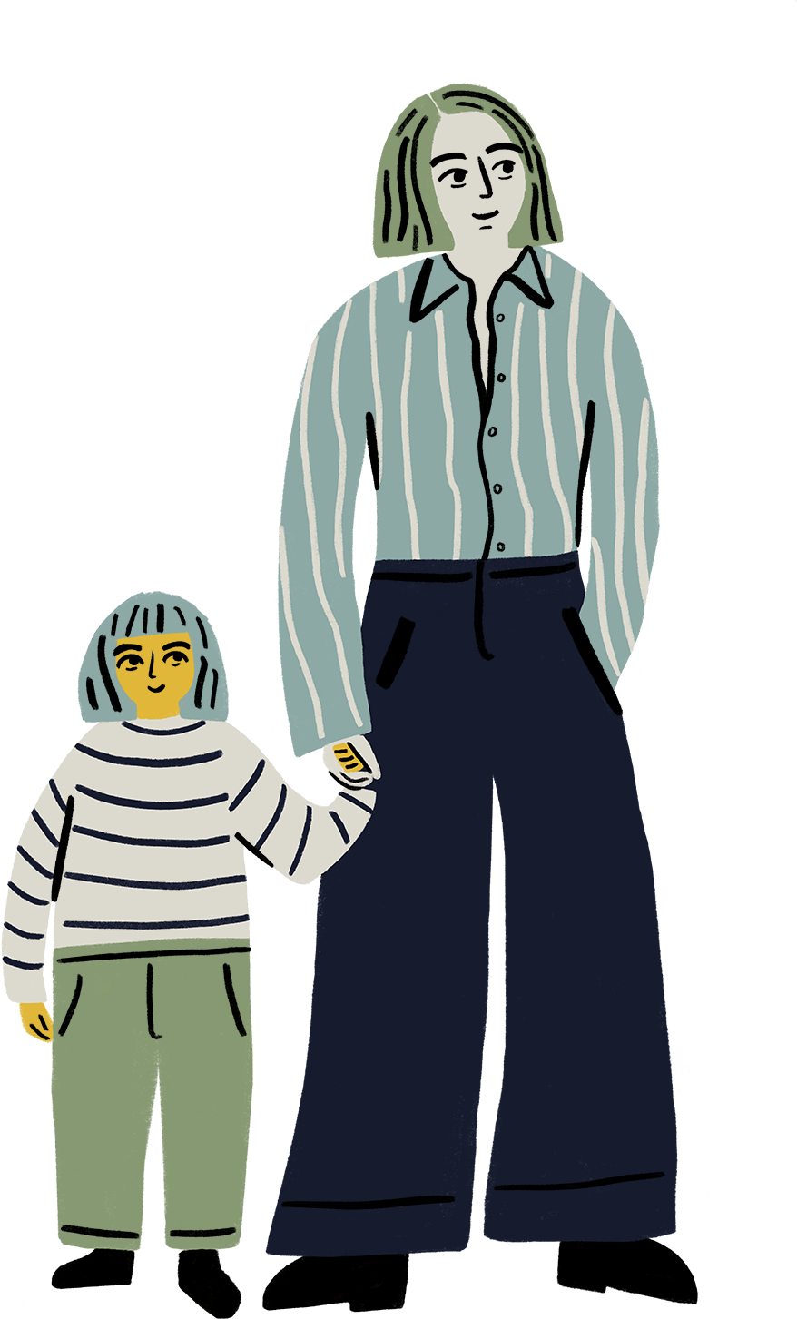 Illustration of women&rsquo;s and children&rsquo;s clothes