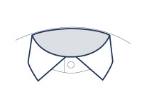Semi-spread collar illustration
