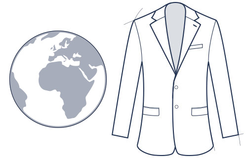 Travel suit illustration