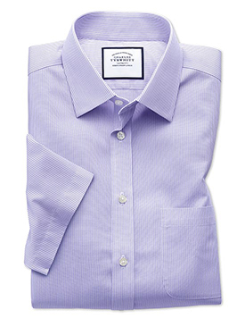 Non-iron short sleeve shirt