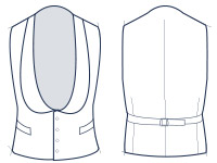 Shawl collar illustration