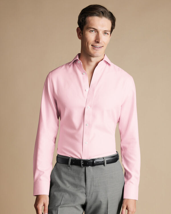 Cutaway Collar Non-Iron Mayfair Weave Shirt - Pink