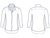 Casual shirt extra slim fit illustration