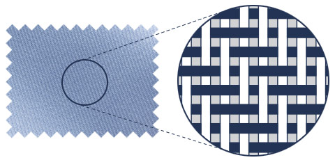 Twill weave shirt illustration