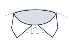 Semi-spread collar illustration