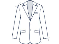 Peak lapel slim fit suit jacket