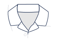 Formal shirt resort collar illustration