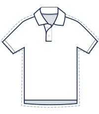 Slim fit polo illustration