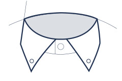 Button-down collar illustration