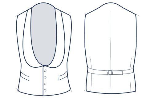 Shawl collar illustration