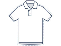 Slim fit polo illustration