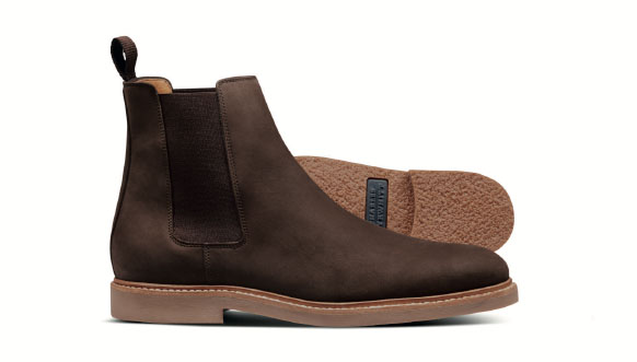 Chelsea Stiefel aus Nubukleder in Braun