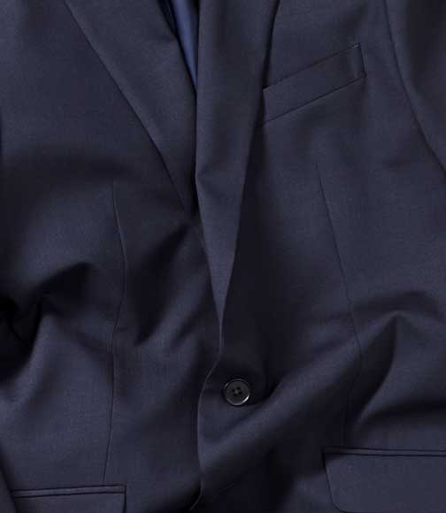 suit detail: creas resistant