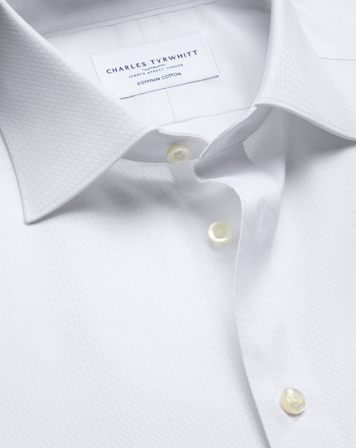 Luxury Texture Shirt - White | Charles Tyrwhitt US