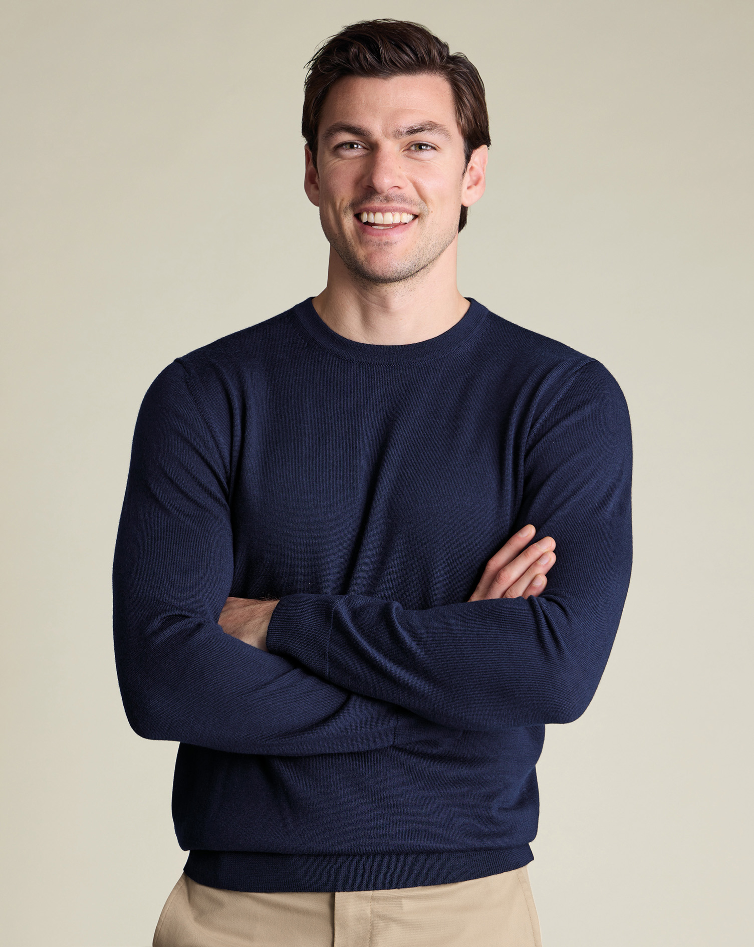 ニット/セーター   PEMBERTON CREW KNIT NAVY KNM0009NAV_MODEL_FRONT.jpg