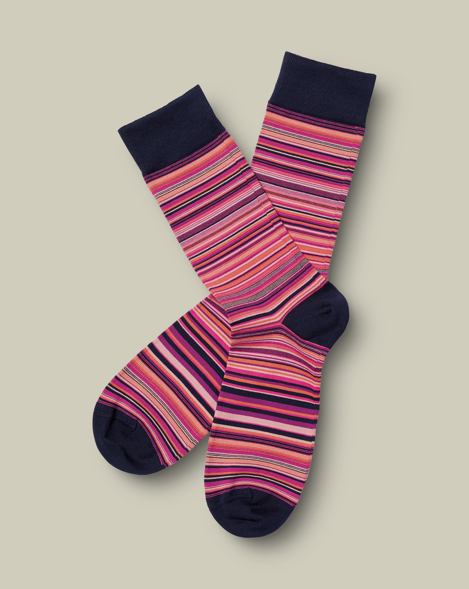 Stripe Socks - Bright Pink