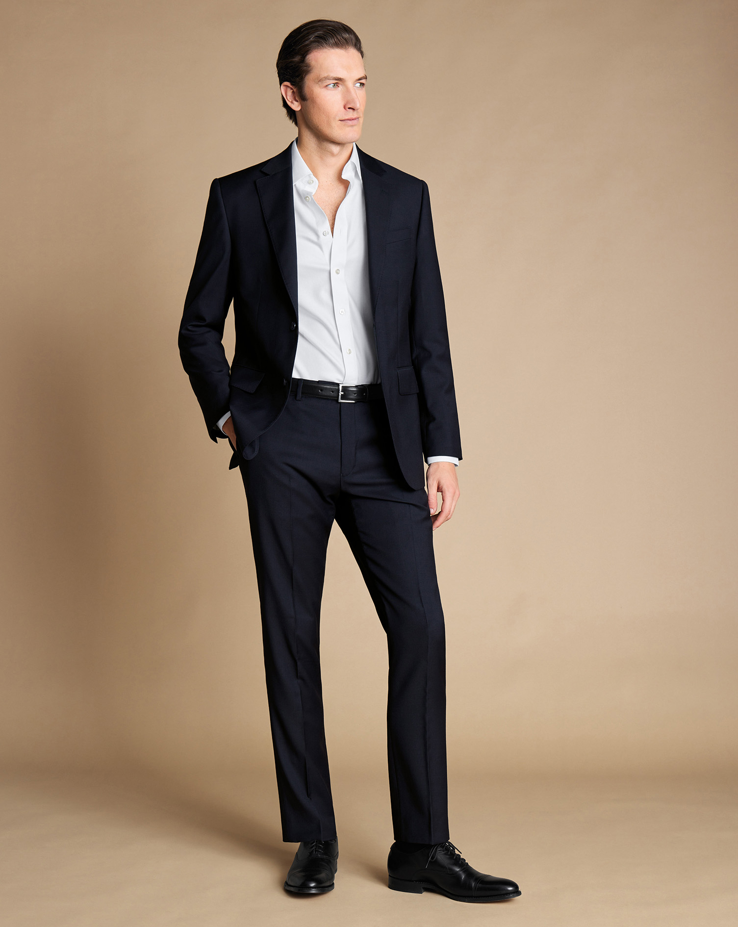 Men's Charles Tyrwhitt Italian Luxury Blazer - Navy Blue Size 42R Wool
